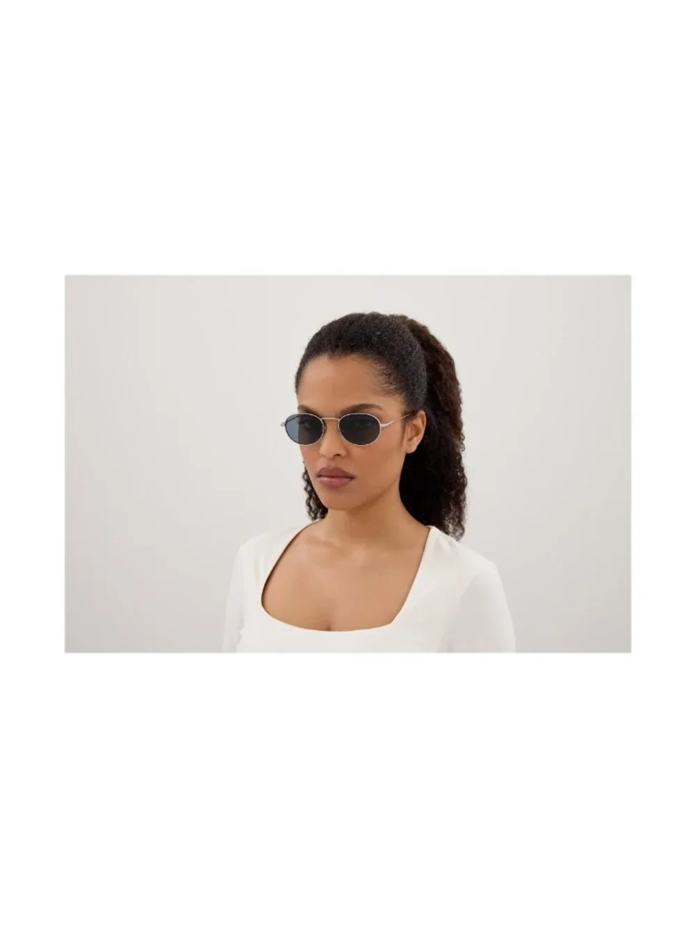 New Saint Laurent Unisex Sunglasses Silver Blue Lens Metal Frame SL 799 005 52
